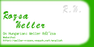 rozsa weller business card